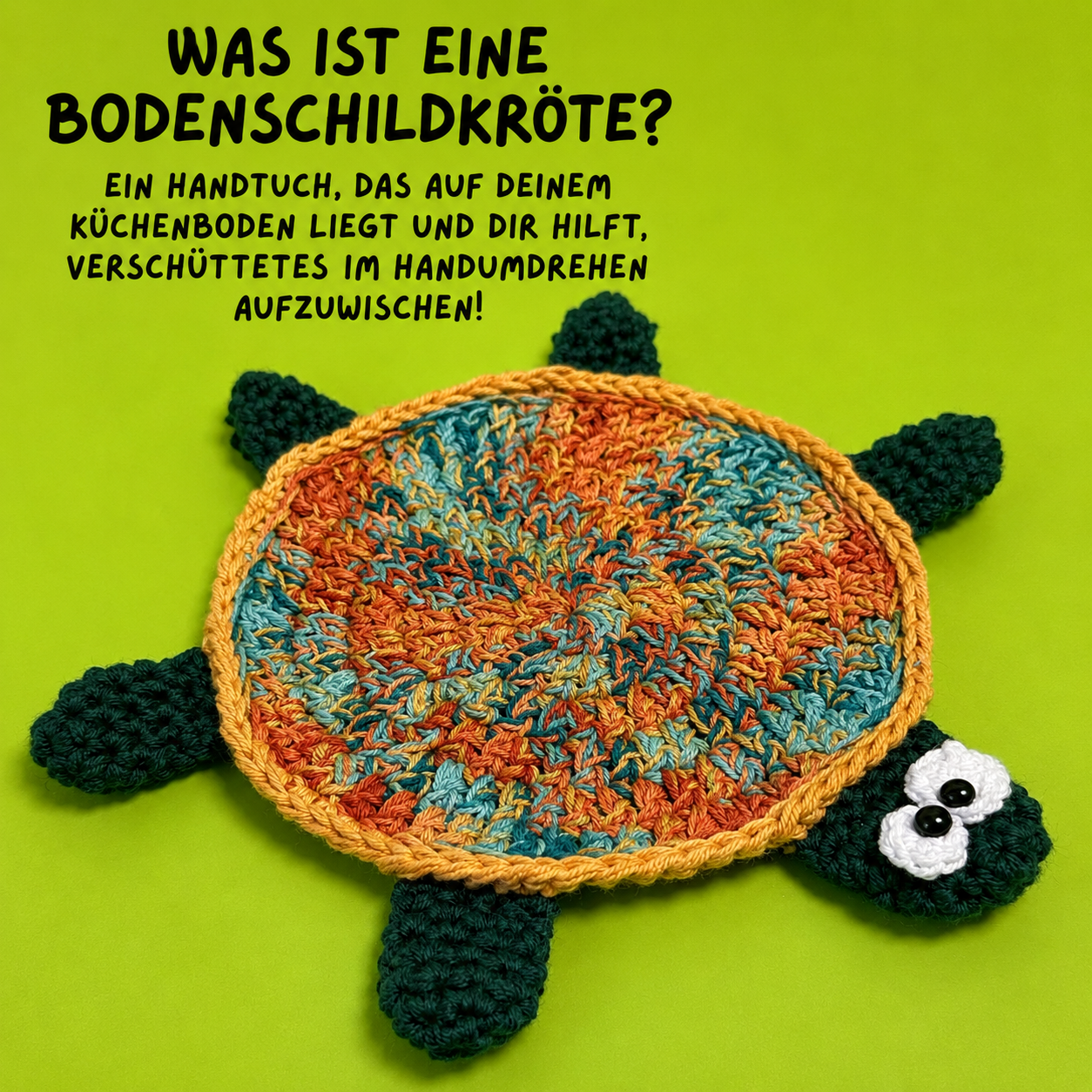 Häkelanleitung Boden-Schildkröte, Wischtuch Ohne Nähen