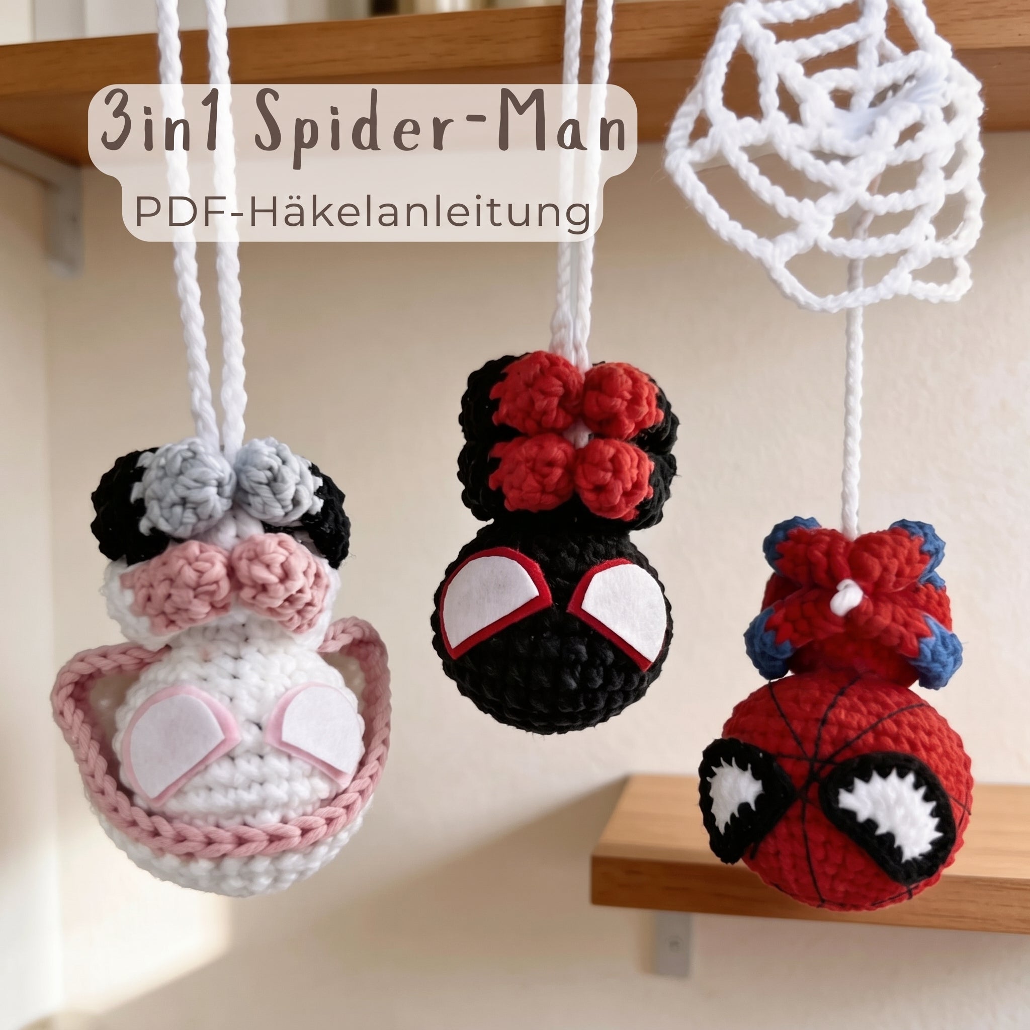 Spider-Man häkeln: 3in1 Anhänger PDF