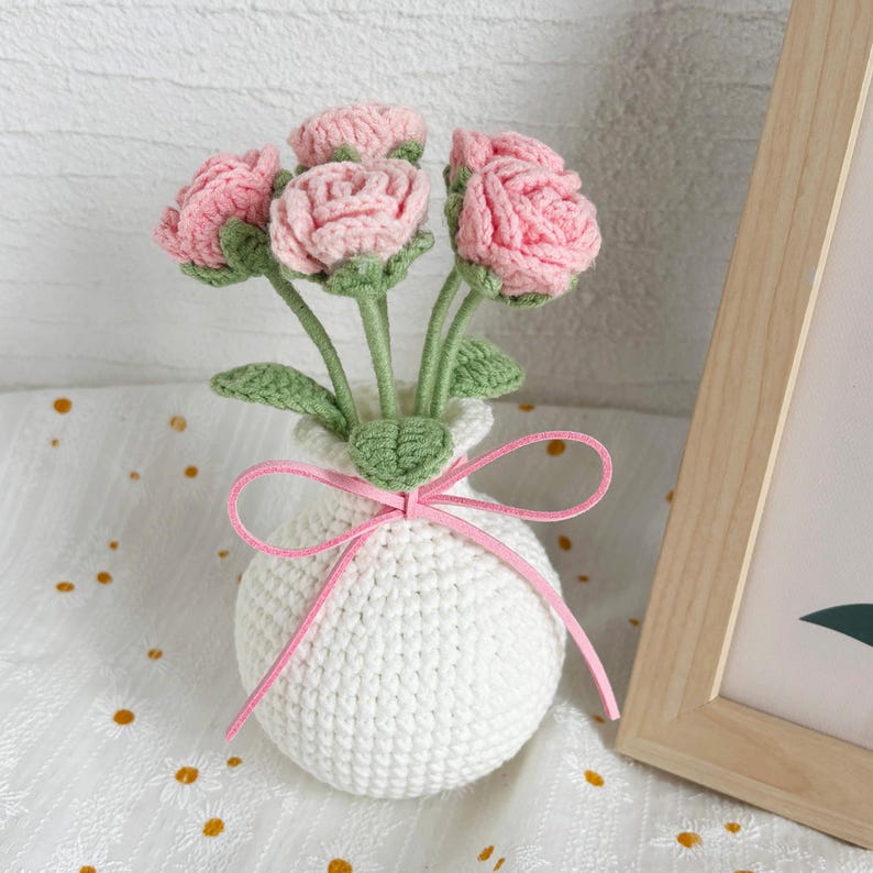 Häkelanleitung Blumen Set: 8 Topfpflanzen
