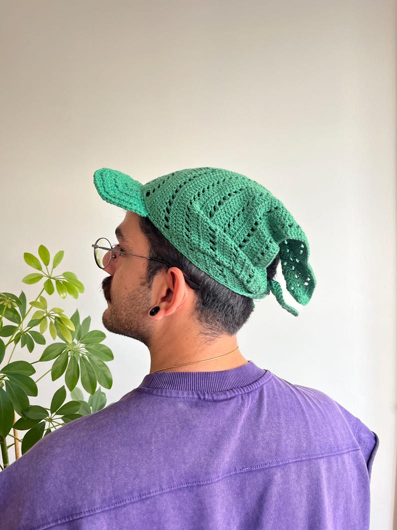 Häkelanleitung Bandana Cap, Sommermütze